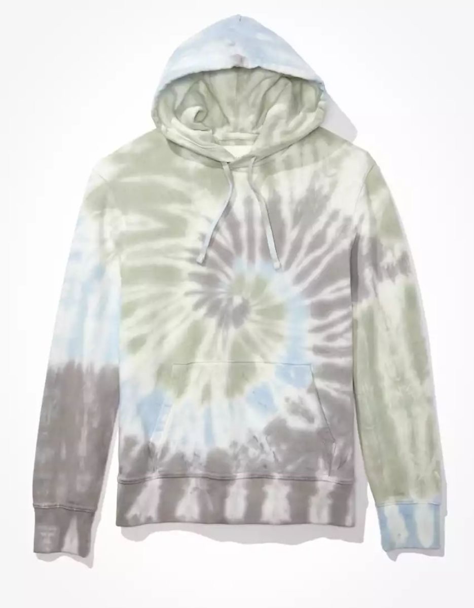 Sweat à Capuche American Eagle AE Bonfire Fleece Tie-Dye Multicolore Homme | AMQ-78696669